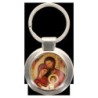 Porte-clés en métal couleur argenté de forme ronde Ø 3.8 cm. Livré en boite cadeaux. Existe avec différents Saints