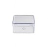 Boite plastique carrée encens 50 gr 6 x 6 cm Hauteur 3 cm..