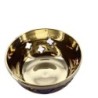 Brûle-encens en laiton ciselé et émaillé avec grille, H 5 cm, Ø 6 cm. Livré en boîte individuelle.