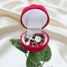 Rose velour sur tige avec chapelet a la rose a personnaliser avec une resine LOT DE 2
