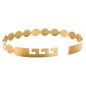 Bracelet de St Benoit réglable en acier inoxydable dorée Ø 7 mm .