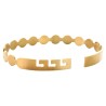 Bracelet de St Benoit réglable en acier inoxydable dorée Ø 7 mm .
