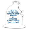 Bougeoir en plexi assemblable, avec représentations de saints. Livre avec une bougie, H. 13,5 cm. Plusieurs saints