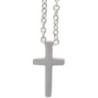 Collier avec chaîne et croix H. 1.5 cm en acier inoxydable de couleur argentée, L 45 cm ajustable.