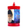 Lumignons a piles hauteur 10 cm duree 60 jours couleur rouge avec image du saint.