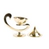 Brûle-encens en laiton, forme lampe, H 12,7 cm, Ø 5 cm. Livré en boîte individuelle.