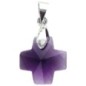 Croix carrée en verre H.1.5 cm LOT DE 10 ASSORTIS