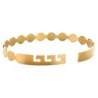 Bracelet de St Benoit réglable en acier inoxydable dorée Ø 7 mm .