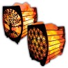 Lampe de sel de l´Himalaya en morceaux dans panier H. 9 cm L. 8 cm Poids 2 kg, livree en boite avec cordon et ampoule