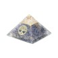 Pyramide Orgonite avec arbre de vie, L. 6 cm. Plusieurs pierres.