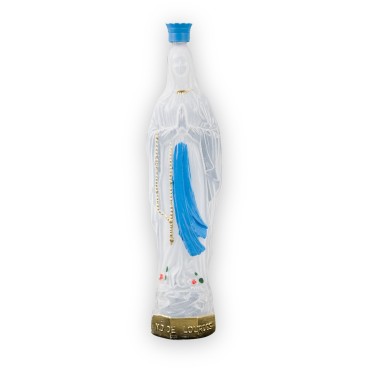 Gourde plastique de Notre Dame de Lourdes décorée, plusieurs tailles.