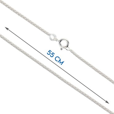 Chaine argent 925 °/°°, fermoir rond a ressort..