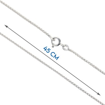 Chaine argent 925 °/°° maille venitienne, fermoir rond a ressort..