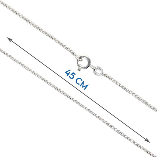 Chaine argent 925 °/°° maille venitienne, fermoir rond a ressort..