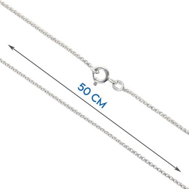 Chaine argent 925 °/°° maille venitienne, fermoir rond a ressort..