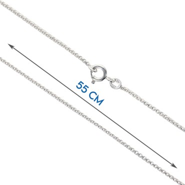 Chaine argent 925 °/°° maille venitienne, fermoir rond a ressort..
