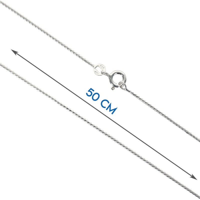 Chaine argent 925 °/°° maille Egyptienne, fermoir rond a ressort..