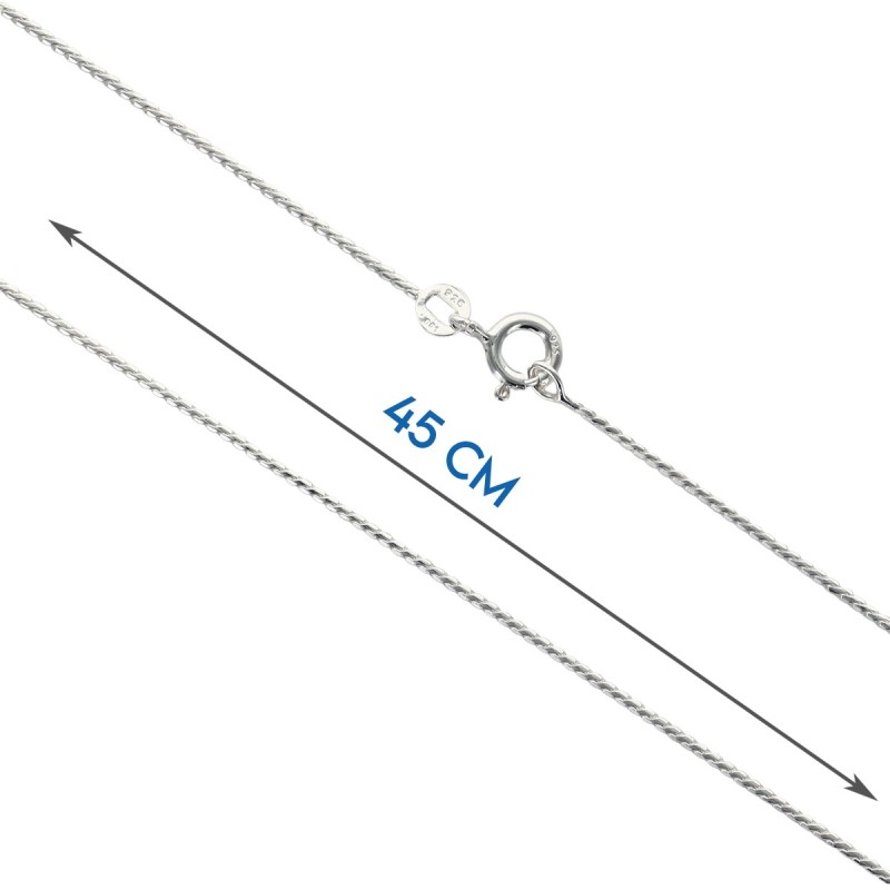 Chaine argent 925 °/°° maille Egyptienne, fermoir rond a ressort..