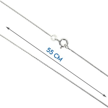 Chaine argent 925 °/°° maille Egyptienne, fermoir rond a ressort..