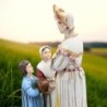 Statue ND Salette conversation, taille 20 cm