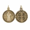 Medaille metal couleur doreee de saint Benoit, plusieurs tailles.