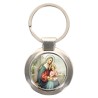 Porte-clés en métal couleur argenté de forme ronde Ø 3.8 cm. Livré en boite cadeaux. Existe avec différents Saints.