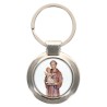 Porte-clés en métal couleur argenté de forme ronde Ø 3.8 cm. Livré en boite cadeaux. Existe avec différents Saints.