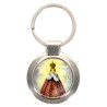 Porte-clés en métal couleur argenté de forme ronde Ø 3.8 cm. Livré en boite cadeaux. Existe avec différents Saints.