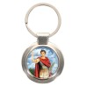 Porte-clés en métal couleur argenté de forme ronde Ø 3.8 cm. Livré en boite cadeaux. Existe avec différents Saints.