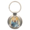 Porte-clés en métal couleur argenté de forme ronde Ø 3.8 cm. Livré en boite cadeaux. Existe avec différents Saints.