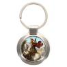 Porte-clés en métal couleur argenté de forme ronde Ø 3.8 cm. Livré en boite cadeaux. Existe avec différents Saints.