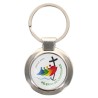Porte-clés en métal couleur argenté de forme ronde Ø 3.8 cm. Livré en boite cadeaux. Existe avec différents Saints.