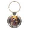 Porte-clés en métal couleur argenté de forme ronde Ø 3.8 cm. Livré en boite cadeaux. Existe avec différents Saints.