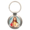 Porte-clés en métal couleur argenté de forme ronde Ø 3.8 cm. Livré en boite cadeaux. Existe avec différents Saints.