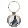 Porte-clés en métal couleur argenté de forme ronde Ø 3.8 cm. Livré en boite cadeaux. Existe avec différents Saints.