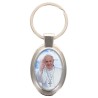 Porte-clés en métal de couleur argenté de forme ovale H. 4.3 cm. Livré en boite cadeaux. Existe avec différents Saints.