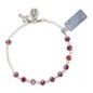 Bracelet chaîne, perles rondes en semi cristal Ø 4 mm, avec médaille de la Vierge Miraculeuse