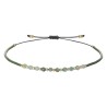 Bracelet dizainier sur corde réglable. Existe avec différentes pierres, Ø 3 mm.