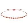 Bracelet dizainier sur corde réglable. Existe avec différentes pierres, Ø 3 mm.