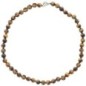 Collier en pierre Ø 8 mm avec fermoir, longueur 45 cm. Differentes pierres.