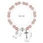 Bracelet sur -eacute-lastique grains en verre -Oslash- 8 mm avec m-eacute-daille et croix- LOT DE 6 BRACELETS ASSORTIS-