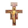 Croix de saint Francois image collee sur contre plaque, plusieurs tailles.