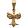 Pendentif ange de couleur dorée en acier inoxydable. H 1.4 cm.