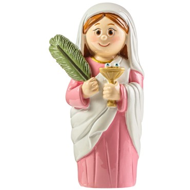 Statue enfantine de Sainte Lucie, H. 9 cm