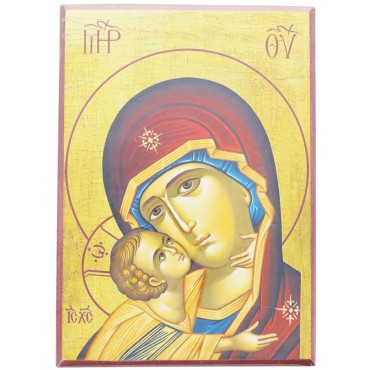 Icone en bois serigraphiee a suspendre ou a poser H.17x12 cm ou 20x15 cm, plusieurs sujets.