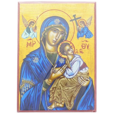 Icone en bois serigraphiee a suspendre ou a poser H.17x12 cm ou 20x15 cm, plusieurs sujets.