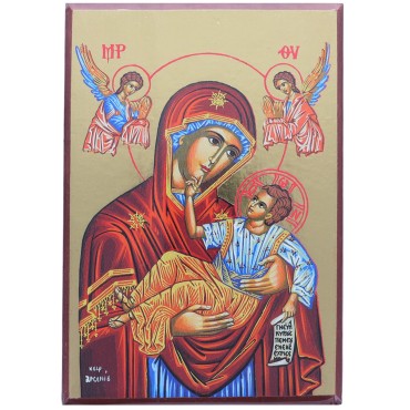 Icone en bois serigraphiee a suspendre ou a poser H.17x12 cm ou 20x15 cm, plusieurs sujets.