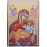 Icone en bois serigraphiee a suspendre ou a poser H.17x12 cm ou 20x15 cm, plusieurs sujets.