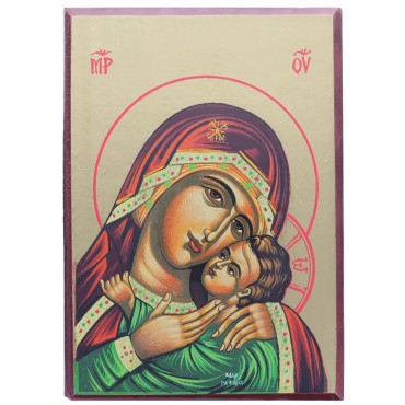 Icone en bois serigraphiee a suspendre ou a poser H.17x12 cm ou 20x15 cm, plusieurs sujets.