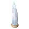 Lampe en cristal de Selenite avec socle bois en boite individuelle avec cordon et ampoule. Plusieurs tailles.
